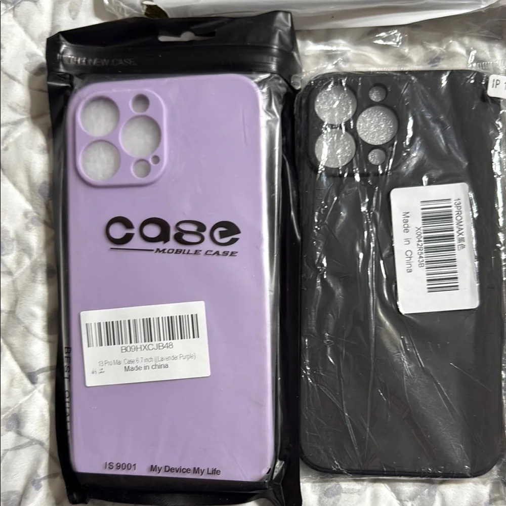 Assorted Phone Cases - Black, Purple, Brown, Blue, Red for iPhone 13 Pro Max